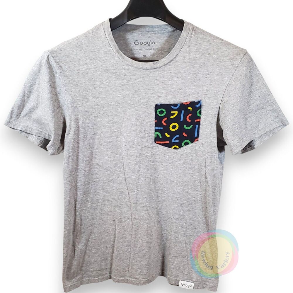 Official Google Merchandise Store Pocket Tee Gray M